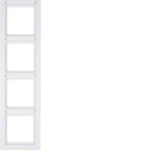Berker 10146019 Rahmen 4fach mit Beschriftungsfeld Q.1 polarweiß, samt Mesch Shop Berker 10146019 Rahmen 4fach mit Beschriftungsfeld Q.1 polarweiß, samt Mesch Shop